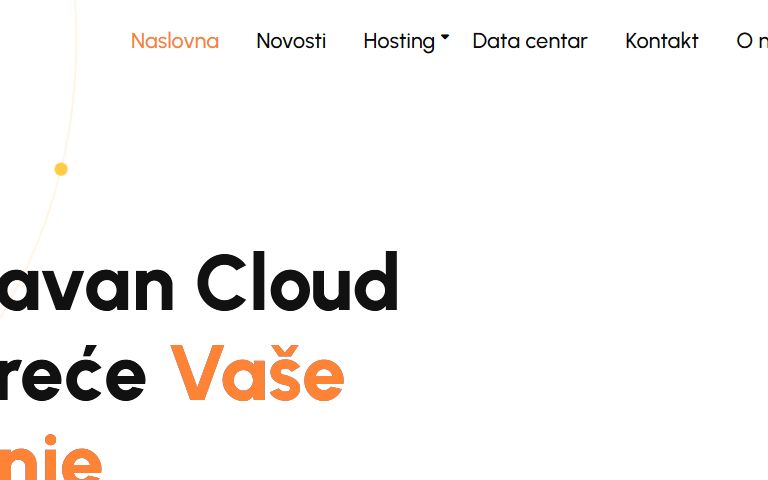 Homepage of the Fox Cloud website