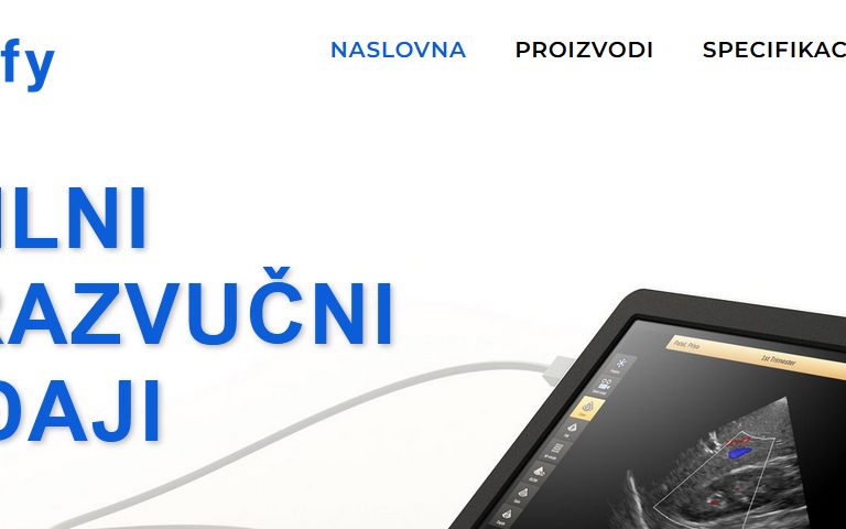 Homepage of the Philips Lumify website